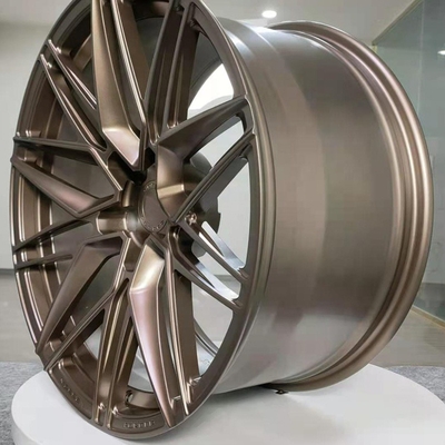 High Quality Luxury Car Wheels 5x114.3 Inch 18 19 20 21 22 Inch 18 19 20 21 22 Luxury Deep Concave Polished Bronze Alloy Wheels Forged